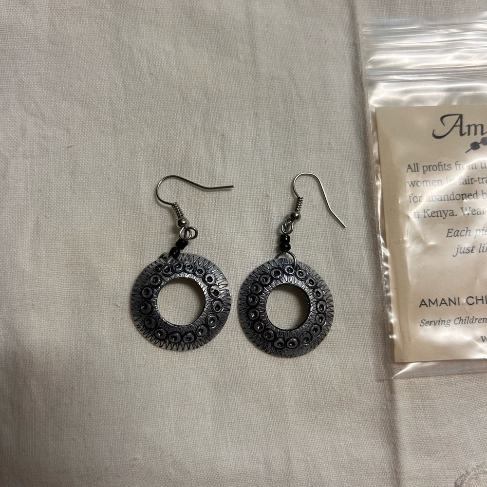 Giorgio Armani Silver Circle Earrings